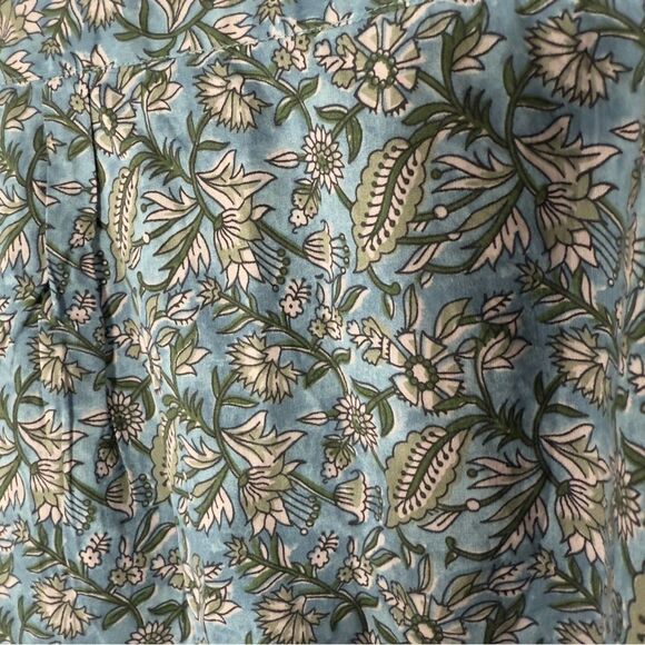 Natural Life Long Sleeve Blue Cottagecore Prairie Floral Shirt Dress Medium - Picture 9 of 10